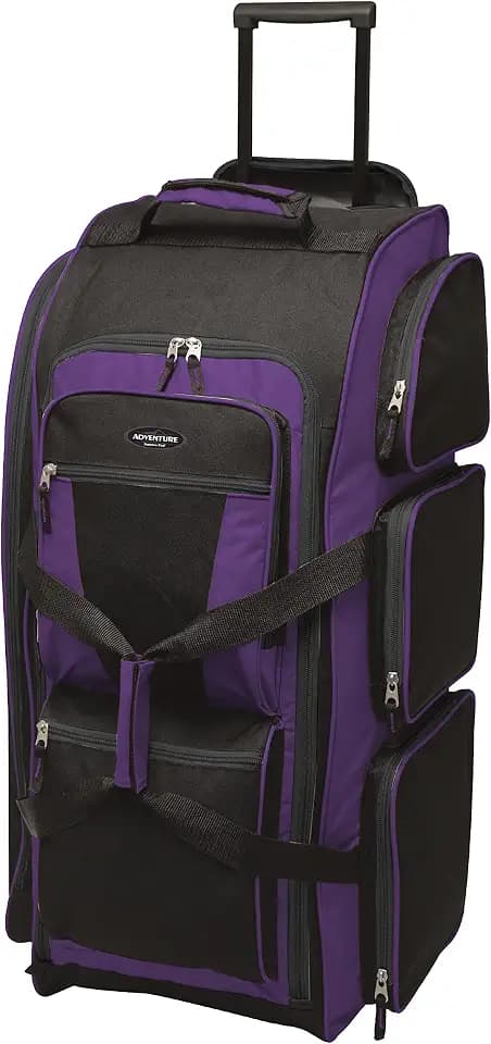 Travelers Club Xpedition 30 Inch Multi-Pocket Upright Rolling Duffel Bag
