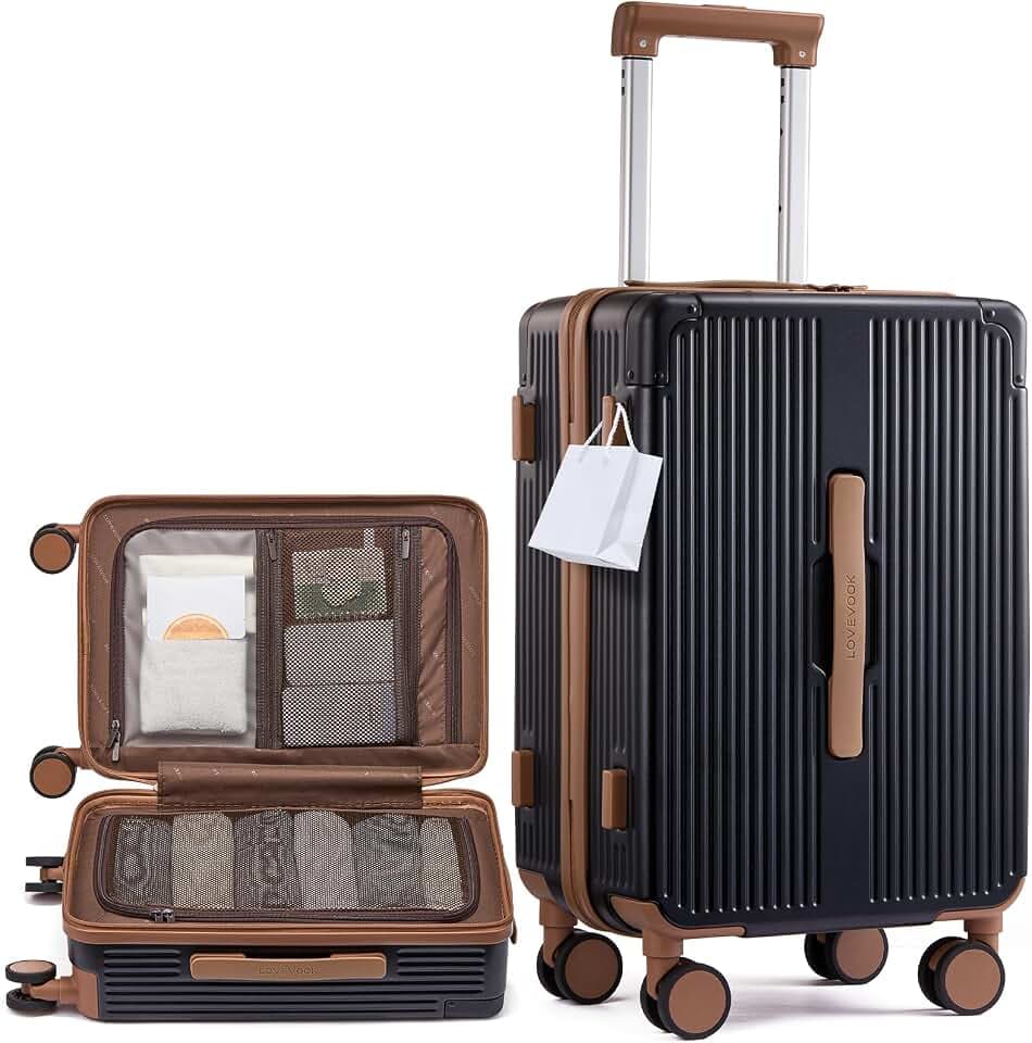 LOVEVOOK Hardside Carry On Luggage 22x14x9 Airline Approved, Small Suitcase