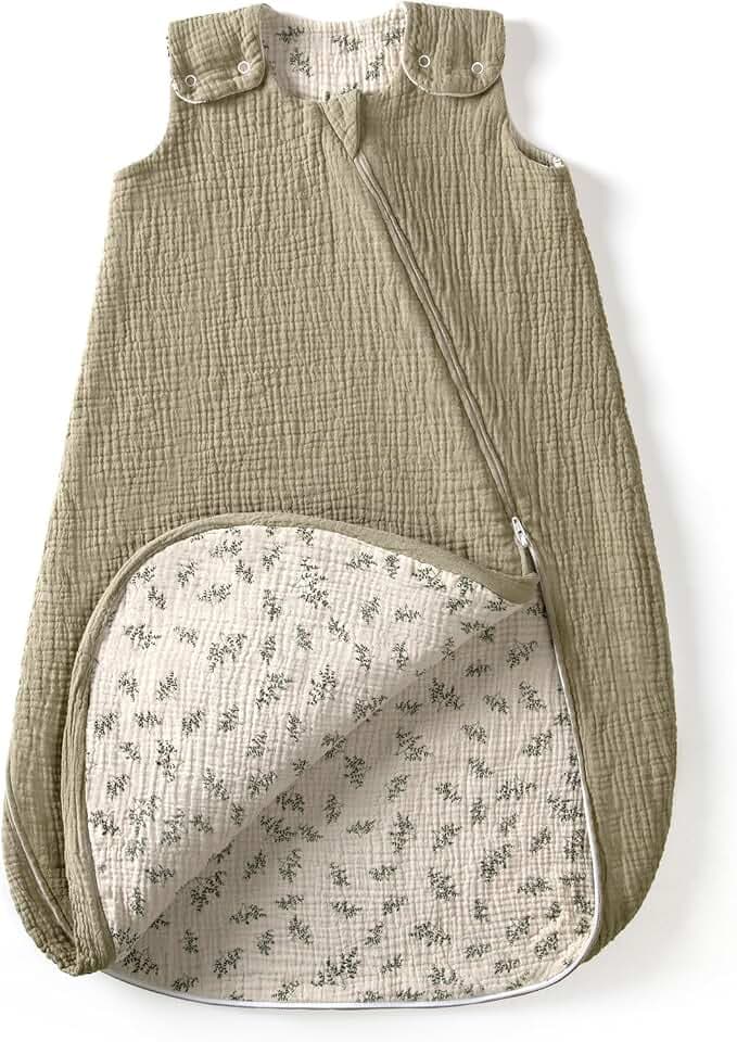 lulumoon Baby Schlafsack Musselin 0.7TOG: Luftig & dünner Sommerschlafsack