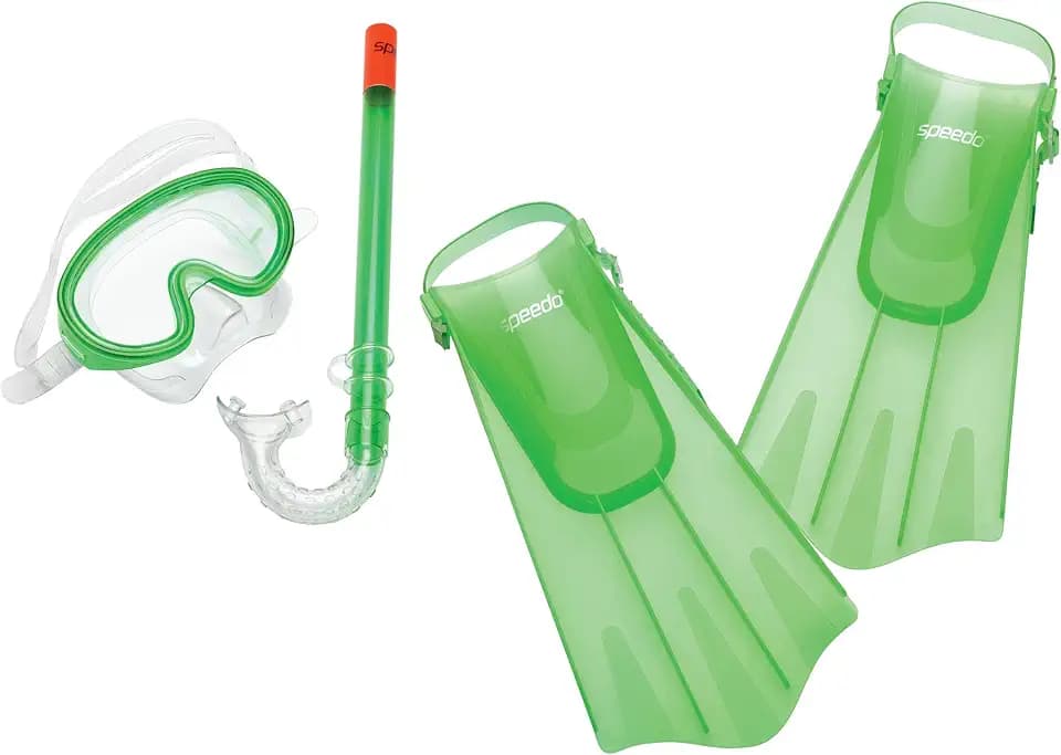 Speedo Aqua Quest Swim Mask, Snorkel & Fins Set