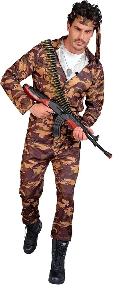 W WIDMANN MILANO Party Fashion - Kostüm Soldat, Camouflage Muster, Uniform, Bundeswehr, Militär