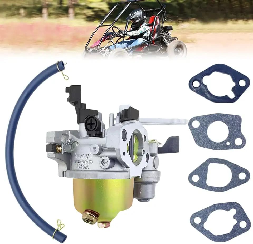 KT196 Go Kart Carburetor with Gaskets Huayi P19 OHV Engine Go Kart Carb