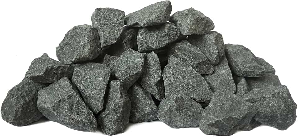 19 LBS Sauna Rocks, Natural Gray Rough-Cut Sauna Stones