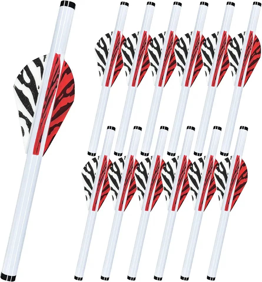 12-Pack Shrink Fletch with 2 Inch Vanes, Stretch Arrow Wraps Universal Fit for Arrows and Bolts, DIY Archery Fletching Tool