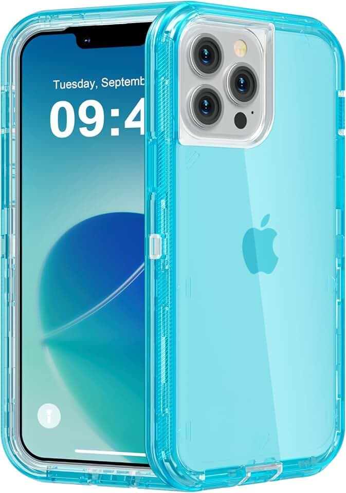 Follaroma for iPhone 13 Pro Max Case, Heavy Duty Protection, Blue