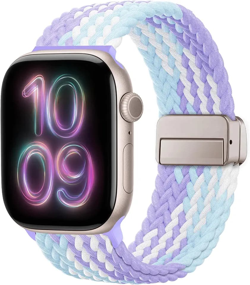 Braided Stretchy Magnetic Sport Band for Apple Watch Bands for Women Men