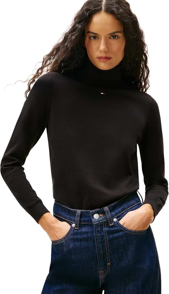 Tommy Jeans Damen Pullover Essential mit Rollkragen