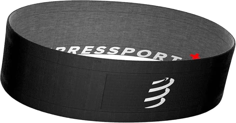 Compressport - Free Belt - Gürtel für Laufen, Radfahren, Klettern - Ultra-Leicht - Sehr Atmungsaktiv - Weiche Fasern - Kein Wackeln - Farbe Schwarz - Verschiedene Größen