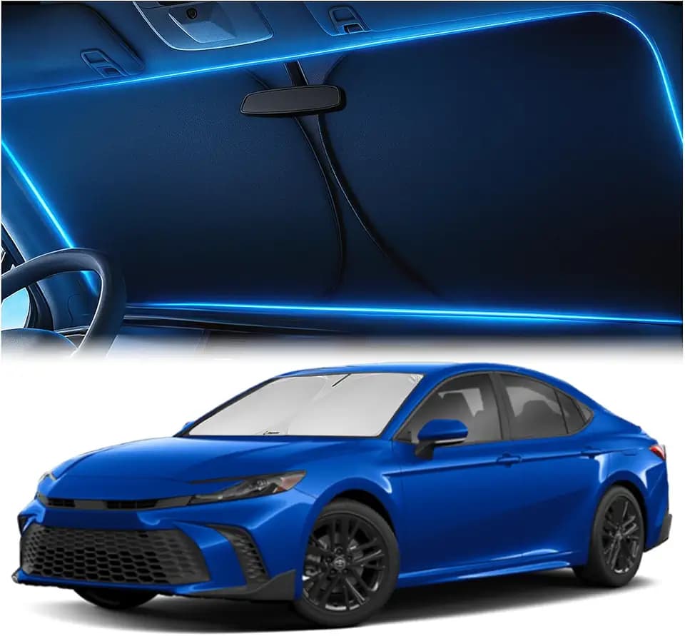 Magnelex Windshield Sun Shade for Toyota Camry 2025-2026 LE/XLE/SE/XSE/Hybrid, Foldable Car Window Sunshade, Heat & UV Visor Cover, Reflective Front Shades Accessories