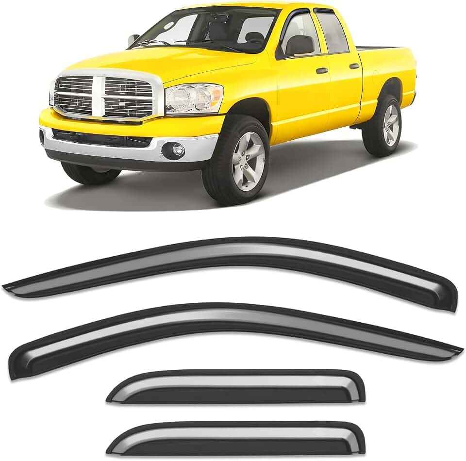 Rain Guards for Dodge Ram 1500 2002-2008 Quad Cab,RAM 2500/3500 2003-2009
