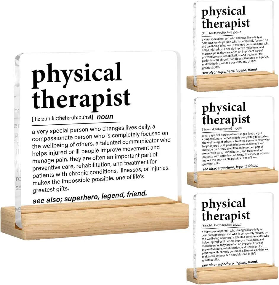 4 Pcs Physical Therapist Gifts for Men Physical Therapy Desk Decor