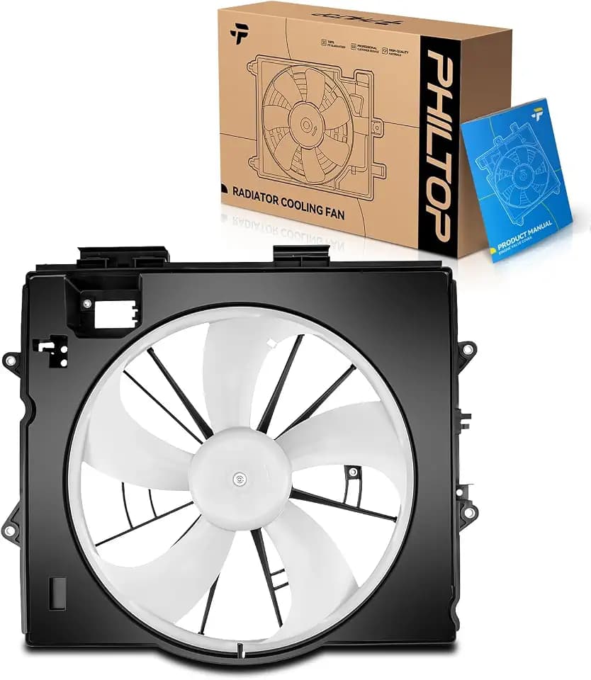 PHILTOP Engine Cooling Radiator Fan Assembly for Cadillac SRX 2009, CTS 2009-2014, STS 2009 2010 2011 Electric Radiator Cooling Fan Kit Replacement 620-567