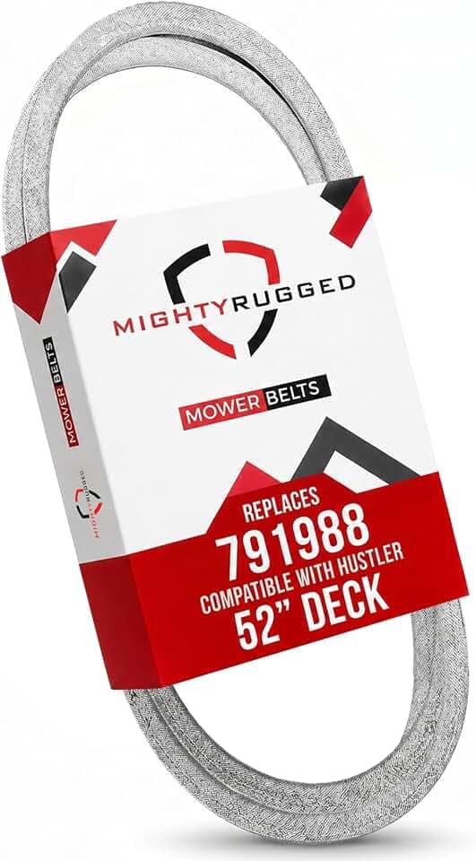 MightyRugged 791988 Hustler Raptor 52 inch Deck Belt Replacement - Durable Aramid Cord - 140-3/4" x 5/8" - Fits on Z300 931881, 931899, 933077, 934414, 934794, 934802