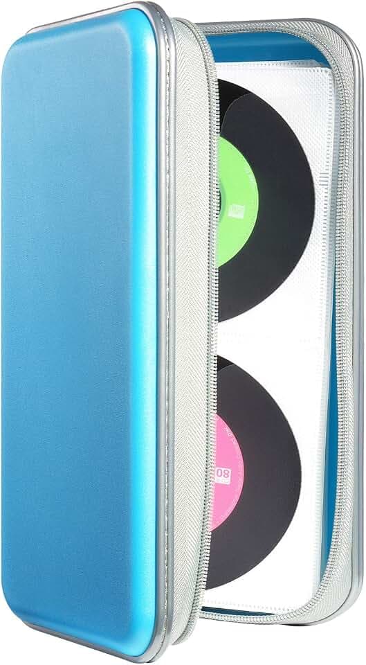UENTIP CD Case,96 Capacity Hard Plastic DVD Case Holder for Car Home Travel