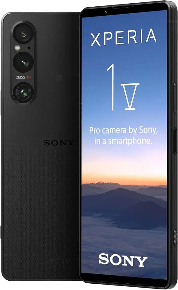 Sony Xperia 1 V (Next Gen Exmor T Sensor, 6,5 Zoll, 21:9, 4K HDR OLED, 120Hz, Dreifach-Objektiv (ZEISS), 3,5mm Klinke, Android 14, IP65/68) 24+12 Monate Herstellergarantie [Amazon Exklusiv] Schwarz