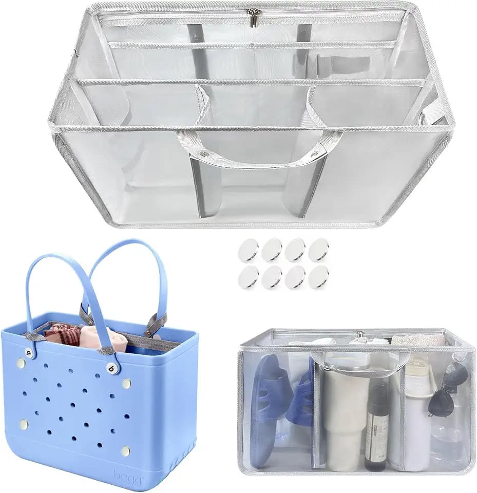 XYFuuee Beach Bag Organizer Insert Divider for X Large Bogg Bag Accessories