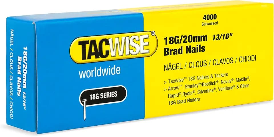 Tacwise 1709 Stauchkopfnägel Brad Typ 18G/20 mm, Verzinkt, 4000 Stück