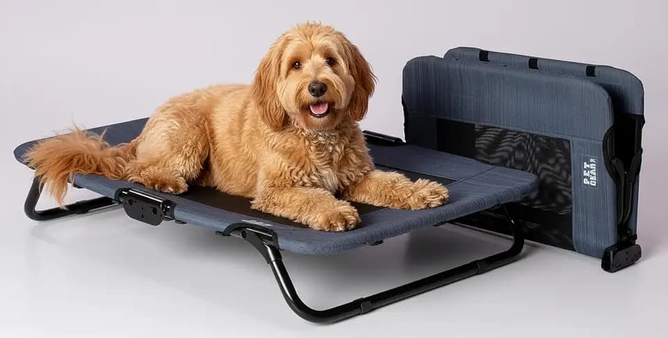 Pet Gear Lifestyle Pet Cot Elevated Bed, 30 Inch, Ocean Blue