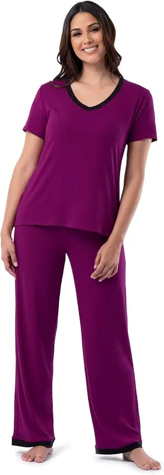 Fruit of the Loom Women's Pajama Sets with Full Length Bottoms