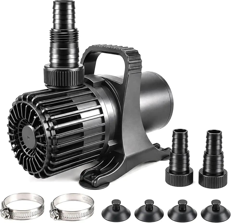 WaterRebirth 100W 1700 GPH Pond Pump, Ultra Quiet Heavy Duty Submersible Water Pump for Koi Ponds, Fountains, Aquariums & Waterfalls, 20.3 ft Power Cord, UL Listed