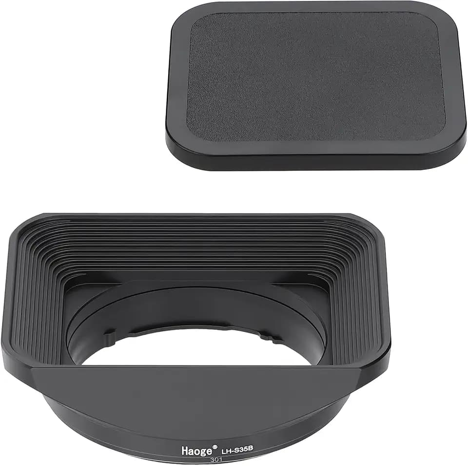Haoge LH-S35B Bayonet Square Metal Lens Hood Shade with Cap for Sony Sonnar T FE 35mm F2.8 ZA SEL35F28Z and Sonnar T FE 55mm F1.8 ZA SEL55F18Z Lens