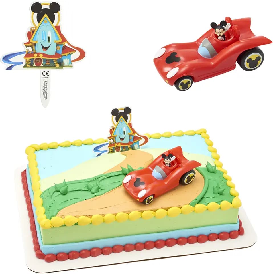 Disney Mickey Mouse Funhouse Cake Topper, 3 Piece Birthday Party Decoration