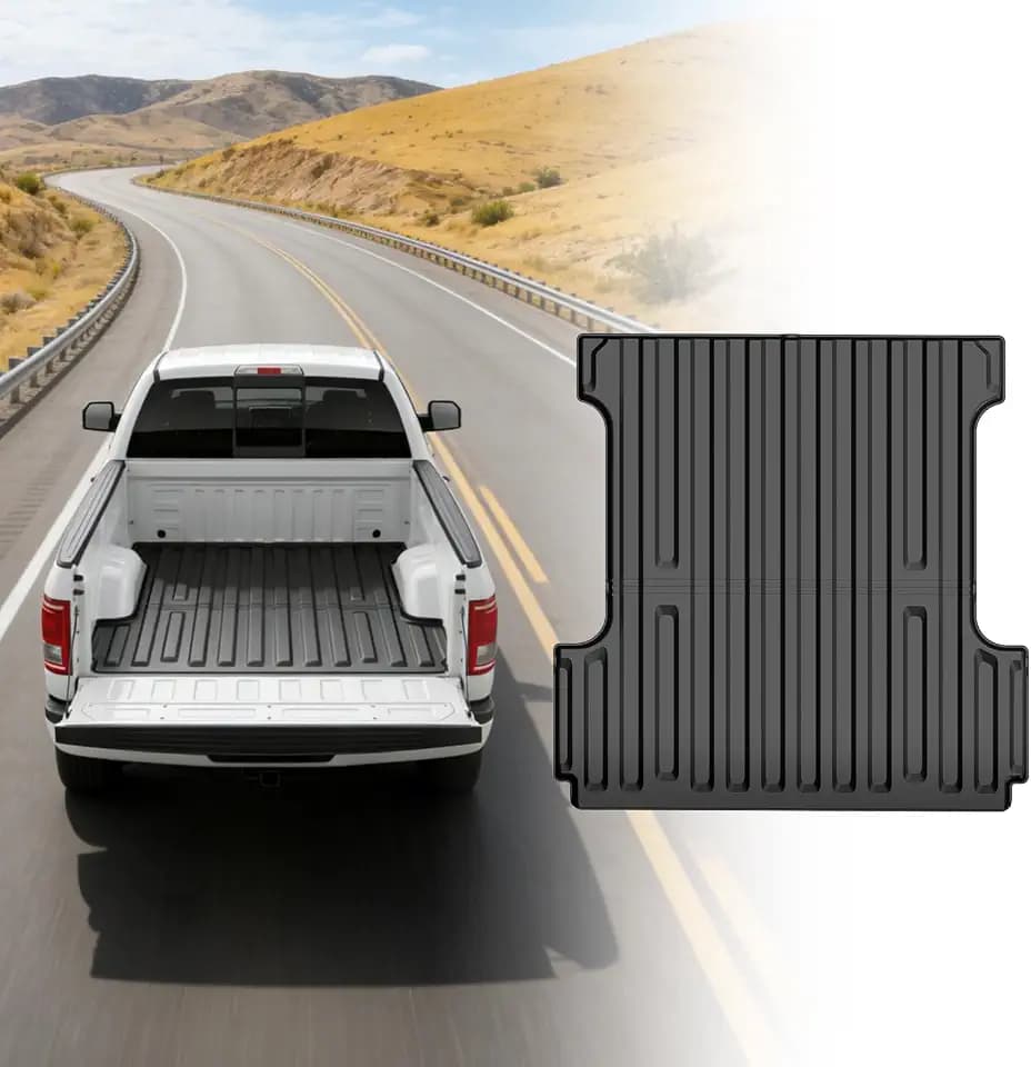 BDFHYK Truck Bed Mat for 2015-2023 Ford F-150 & F-150 Lightning, 5.5FT / 67.1 Inch Short Bed, All-Weather TPE Bed Liner, Heavy Duty Waterproof Non-Slip Pickup Bed Mat, Not for Drop-in Liners