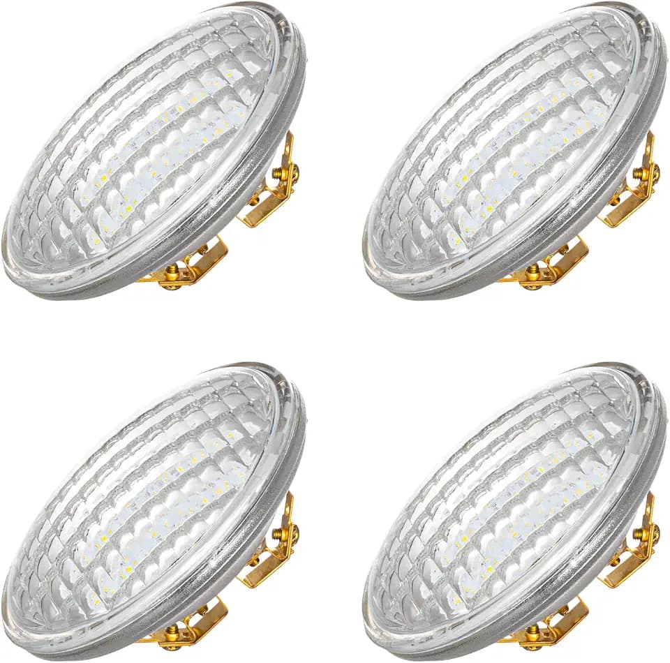 Maelsrlg PAR36 LED Landscape Bulb, 36W Equivalent, 90 CRI, Warm White 3000K, 12V AC/DC, 6W 600LM, Outdoor Low Voltage LED Bulbs for Tractor, RV, Snowblower, 4-Pack
