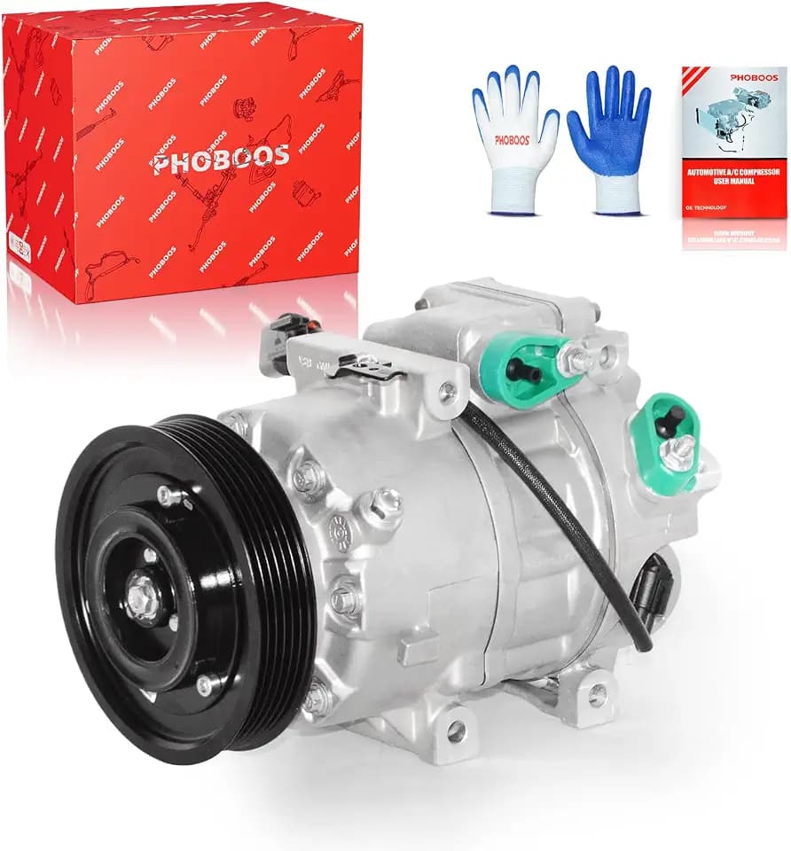 PHOBOOS A/C Compressor with Clutch Compatible with Kia & Hyundai