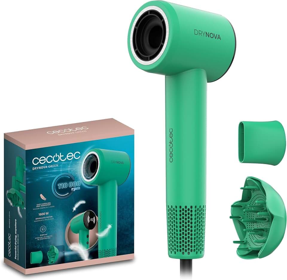 Cecotec Haartrockner BLDC-Motor DryNova Green, 1600W