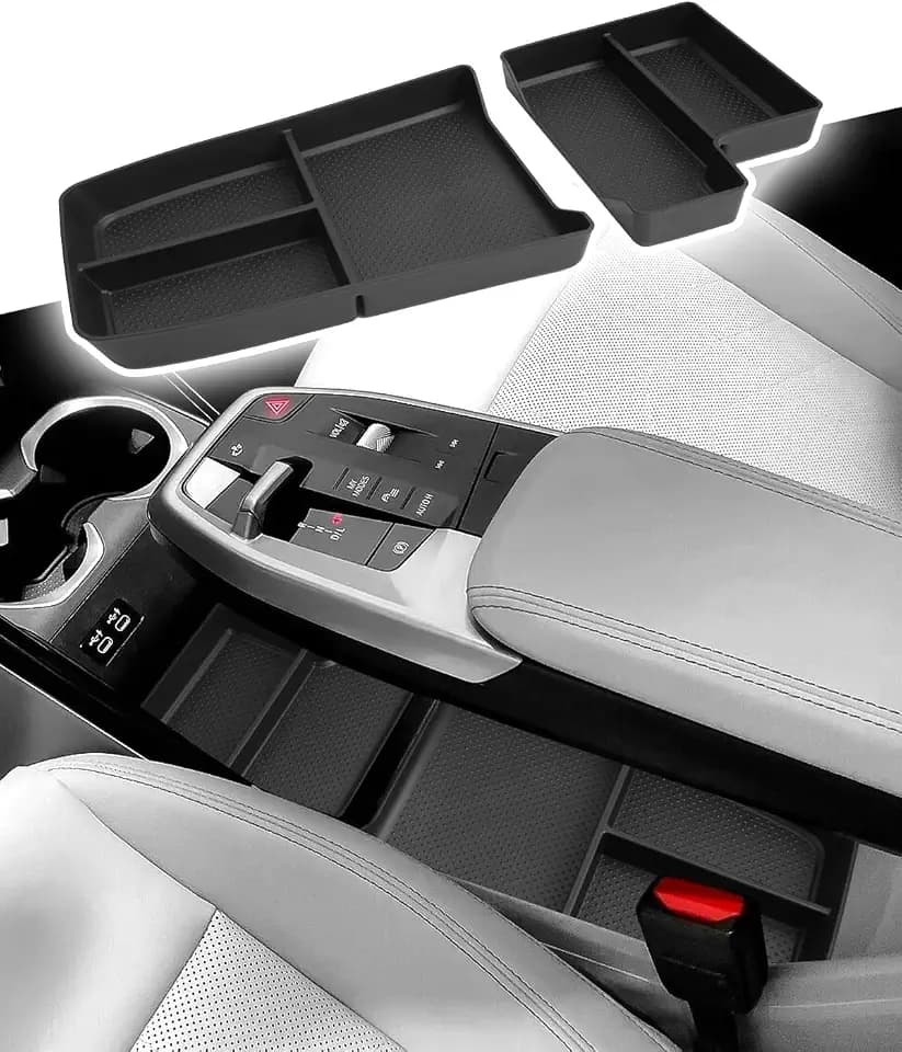 CDEFG 2Pcs for 2023 2024 2025 2026 BMW X1 U11 Accessories Center Console Organizer Tray X1 (xDrive28i, M35i xDrive) Lower Middle Console Storage