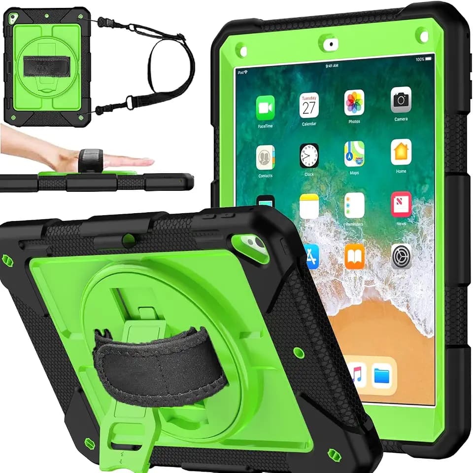 BMOUO Case for iPad 6th/5th Generation Case (9.7 inch, 2018/2017), Green