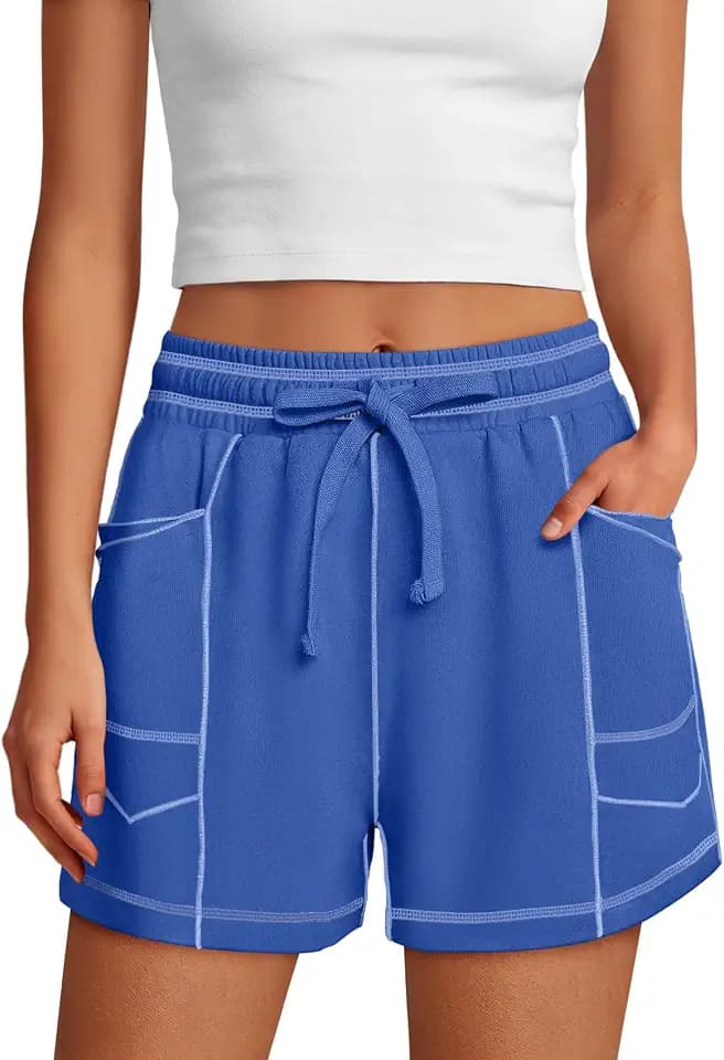 Nirovien Womens Sweat Shorts Baggy Barrel Shorts Lounge Short