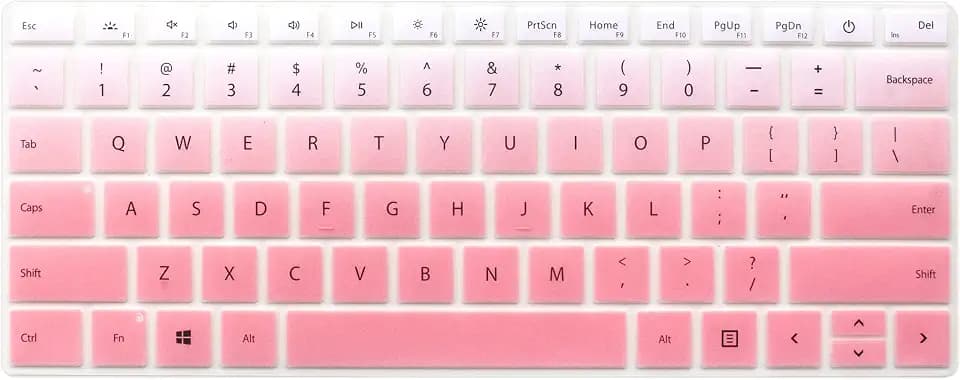 Keyboard Skin Compatible with Microsoft Surface Laptop 6/5/4 13.5" & 15", Microsoft Surface Book 3 13.5 & 15 inch, Surface Laptop Studio 14.4” (Pink Ombre)