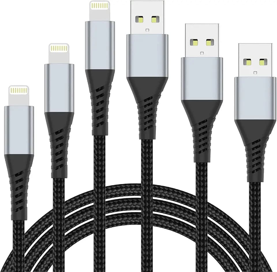 2FT Lightning Cable, Braided iPhone Charging Cord for iPhone 14 13, CarPlay