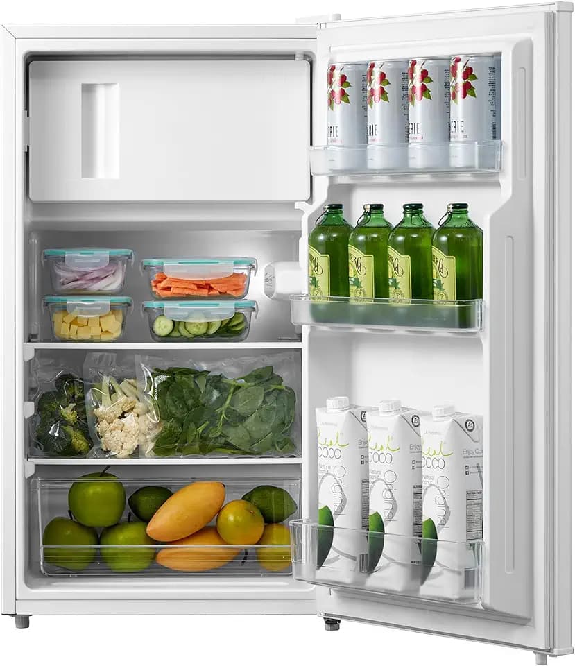Comfee 80L Kühlschränke mit Gefrierfach, EEK D, 39dB,Inverter‑Kompressor