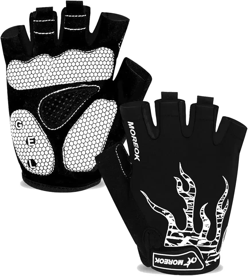 Fahrradhandschuhe Radhandschuhe Herren Damen Halbfinger Atmungsaktiv Radsporthandschuhe,5MM SBR Gel Stoßdämpfende rutschfeste MTB Mountainbike Handschuhe Unisex