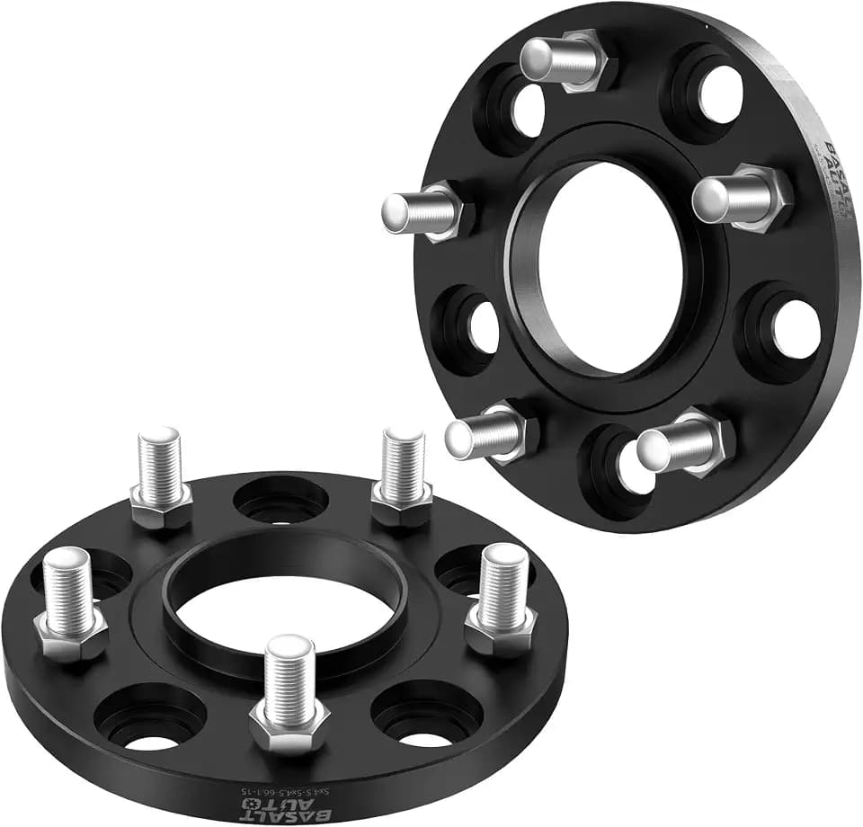2Pcs Black Hubcentric Wheel Spacers 15mm Thick 5 x 4.5 M12x1.25 Studs 66.1mm Hub Bore Compatible for Nissan Altima Rogue Sentra Infiniti QX50-QX70 Q50-Q70 G35 G37 M35 M37 M45