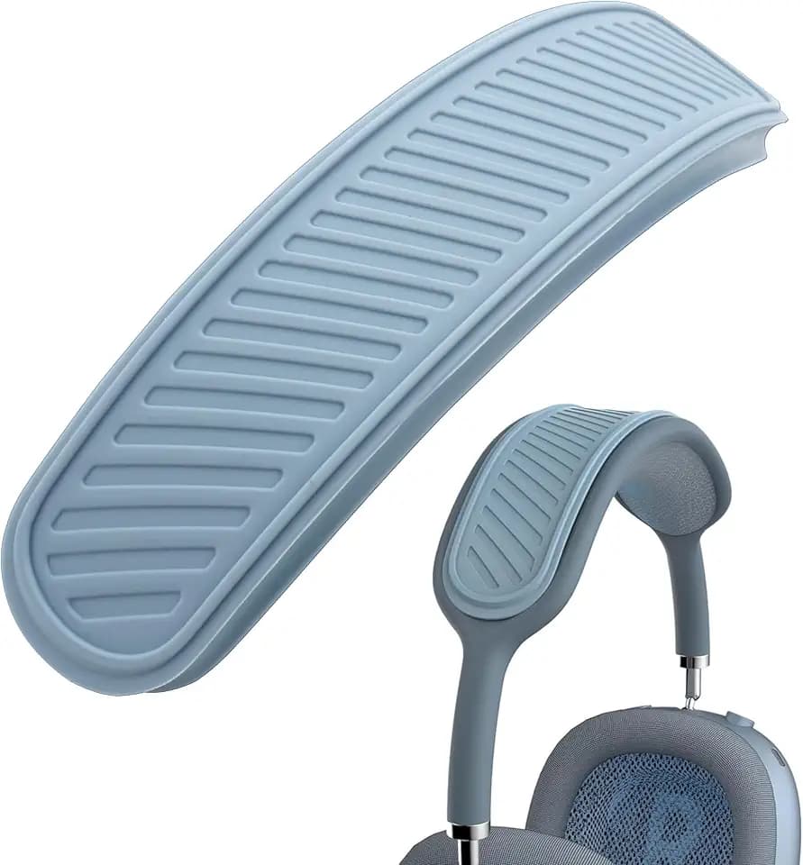 Silicone Headband Cover Replacement Headband Cushion Washable Head Top Pad Protector Compatible with Apple AirPods Max Headphones Soft & Comfort Head Band Pad Cover, Light Blue