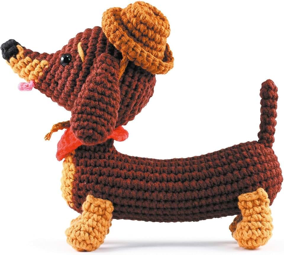 GRAINE CREATIVE Meine Amigurumi Häkelplüschbox Dackel
