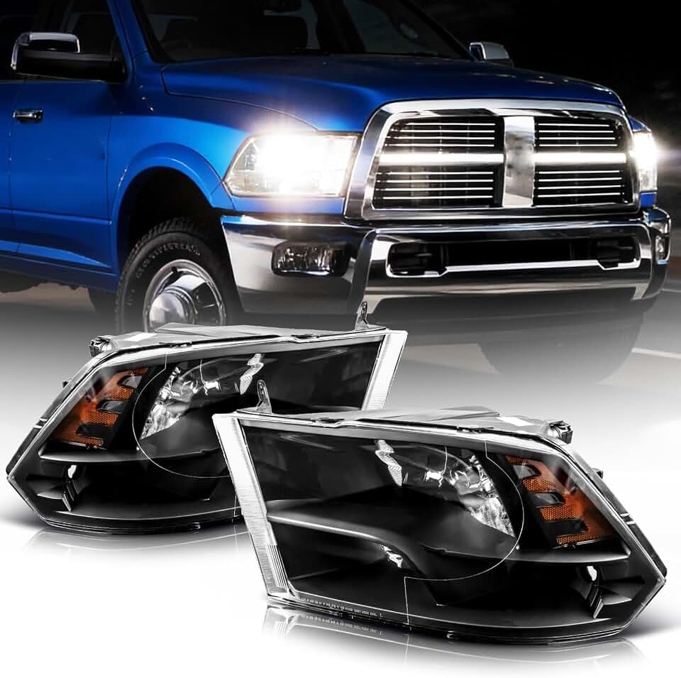 PHILTOP Headlights Assembly for 2010-2018 Ram 1500/2500/3500