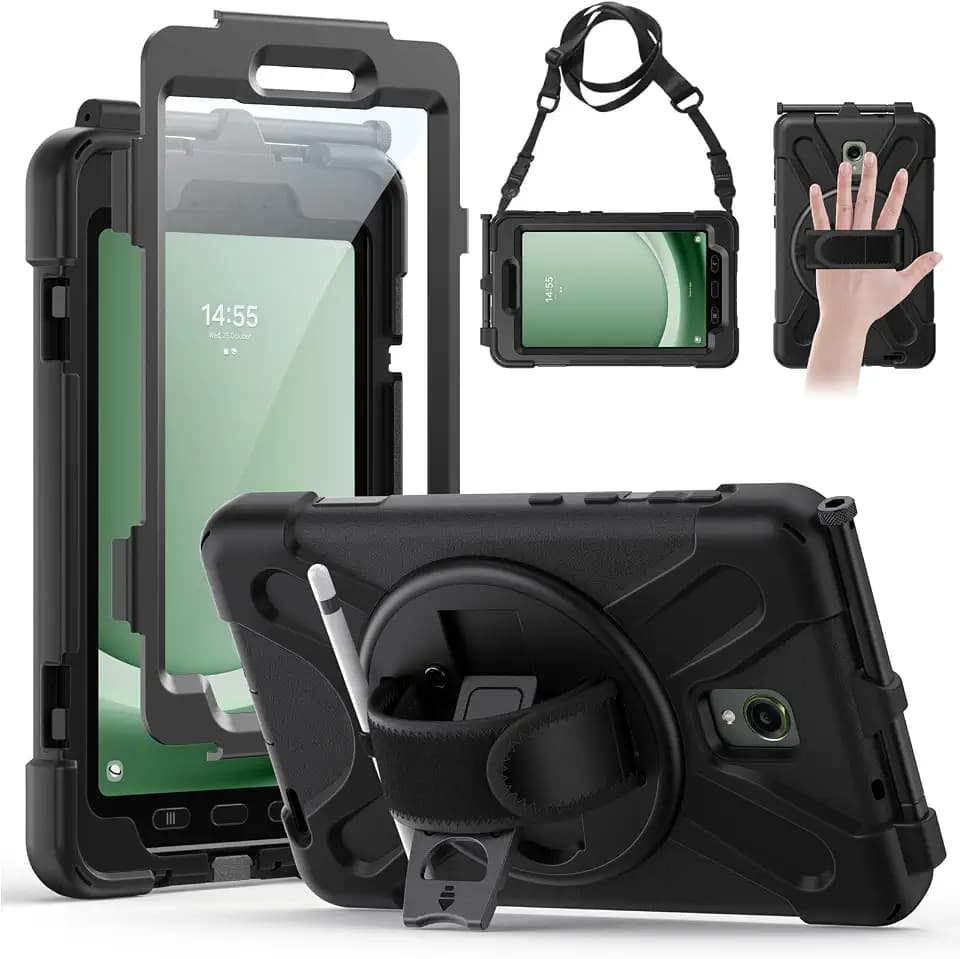 Gerutek Case for Samsung Galaxy Tab Active 5 2024/Active 3 2021 8" Black