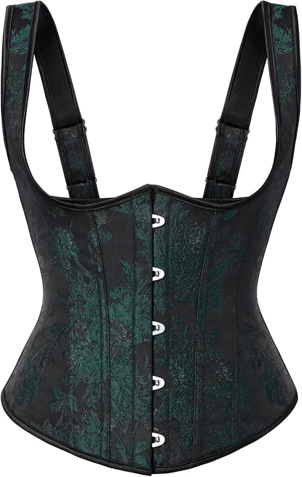 SCARLET DARKNESS Damen Bustier Unterbrust Boned Korsett Mittelalter Corset