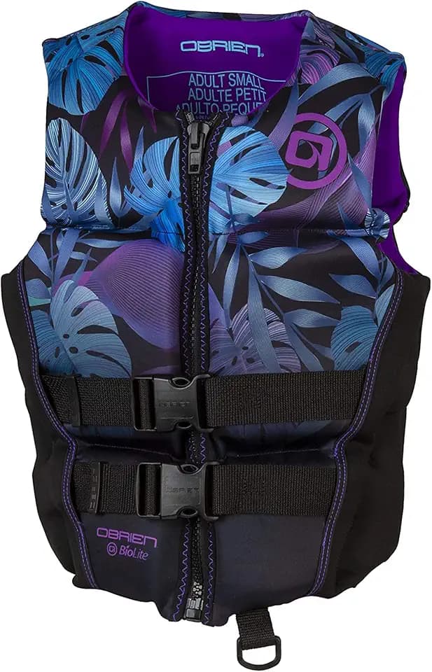 O'Brien Women's Flex V-Back Neoprene USCGA lfie Jacket for Watersports, Boating, PWC, Swimming & Paddle