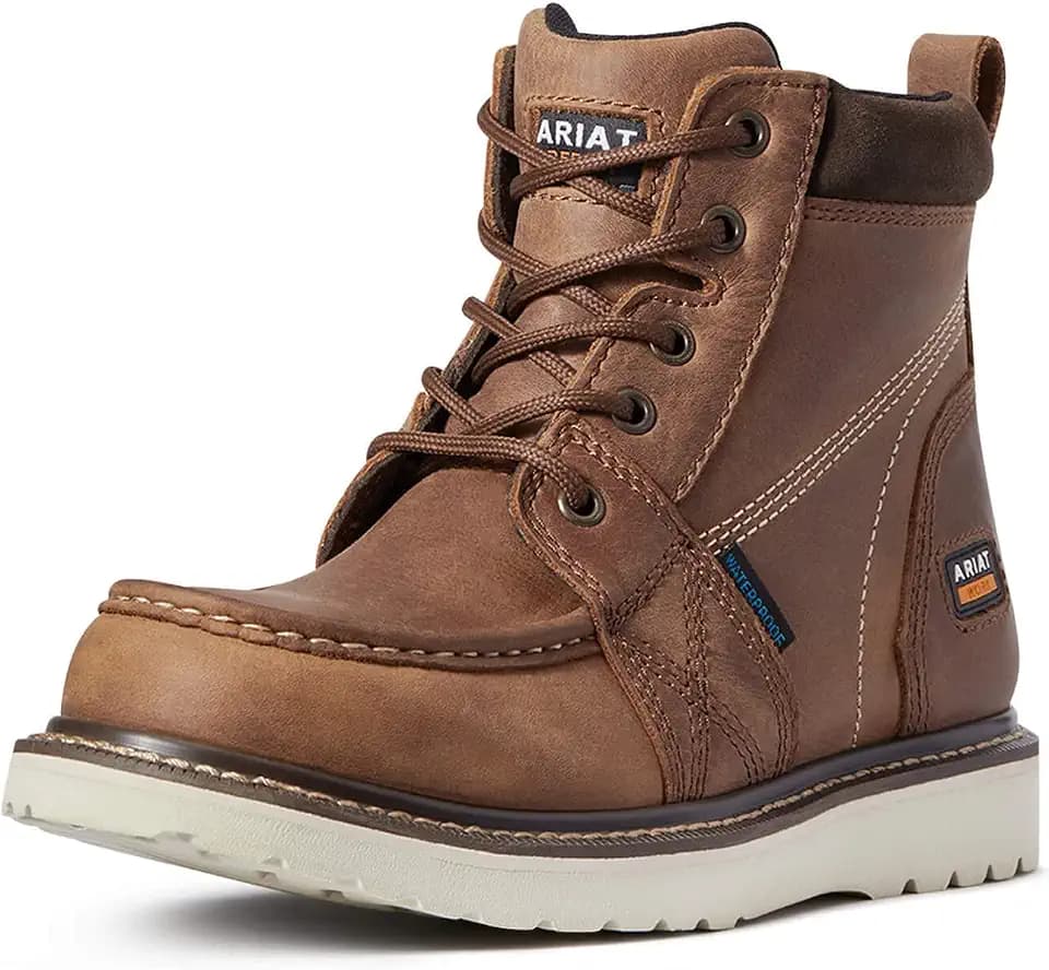 ARIAT Women's Rebar Wedge Moc Toe Waterproof Work Boot