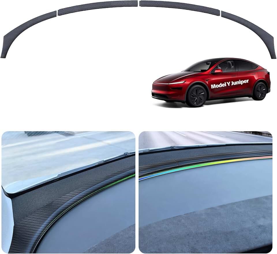 for Tesla Dashboard Ambient Light Strip Trim Cover Model Y Juniper 2025 2026 Carbon Fiber Texture Matte Finish Panel Trim Cover Model Y Accessories Front Ambient Light Condition Vent Cover