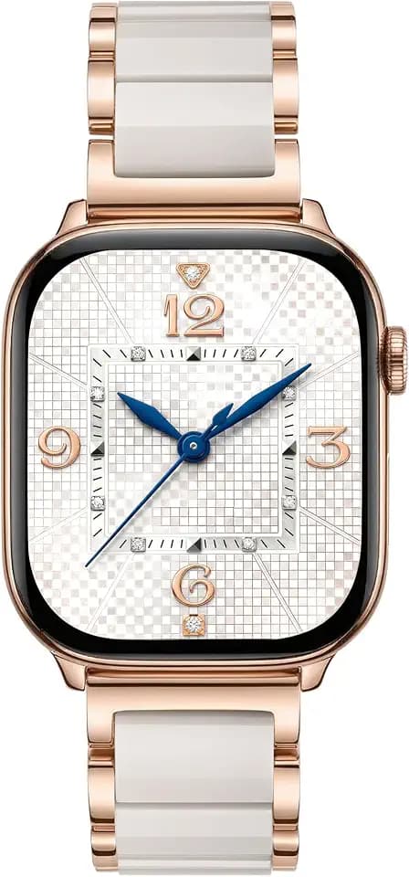 V.R.HOPE Luxury Rose Gold Apple Watch Band for Women, Metal & Resin