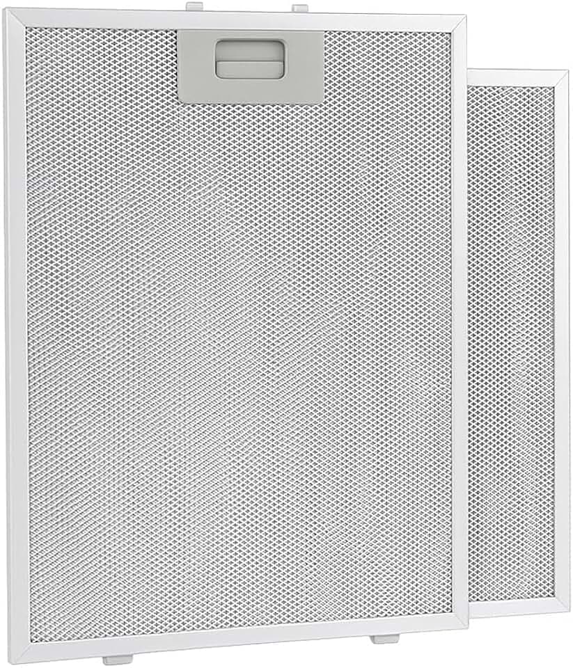 2 Stück Universal Haubenfilter 320 x 260 mm - 5-lagiger waschbarer Aluminium-Fettfilter, kompatibel mit den meisten Hauben
