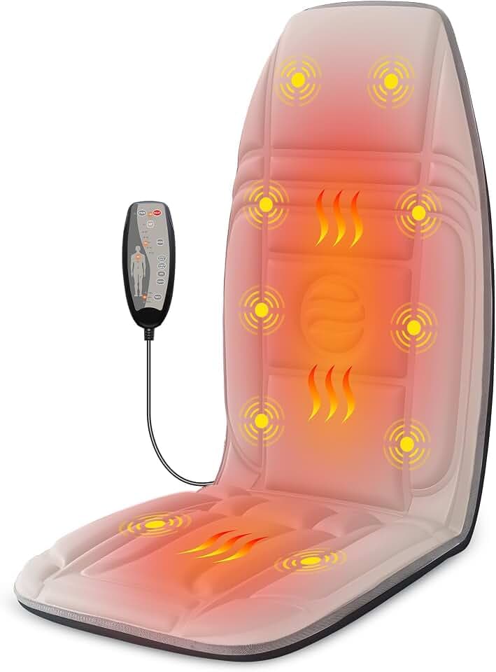 Snailax Massagesitzauflage mit Wärme und Vibration, Massagematte für Sessel