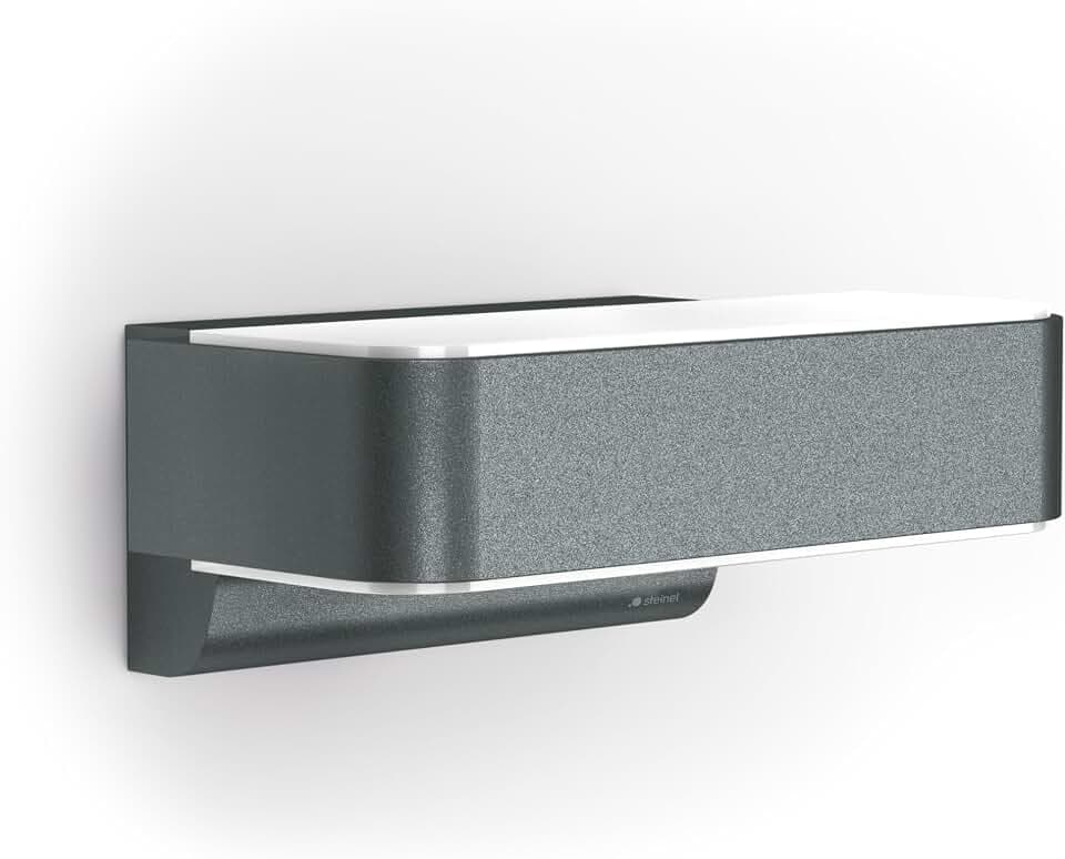 Steinel Außenleuchte L 810 SC anthrazit, 9,8 W, LED Wandleuchte Connect, 160° iHF-Bewegungsmelder, vernetzbar, per App bedienbar, Aluminium…